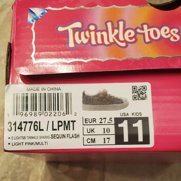 Twinkle Toes-Light Up Twinkle Sparks- Sequin Flash-Girls Size 11 - Picture 9 of 9